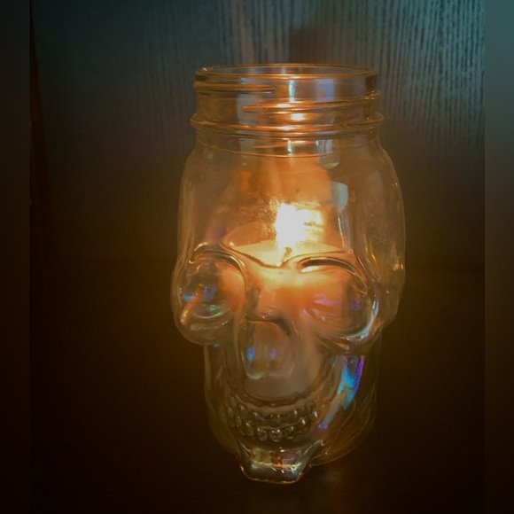 Other - Spooky Halloween Skull Glass Decor